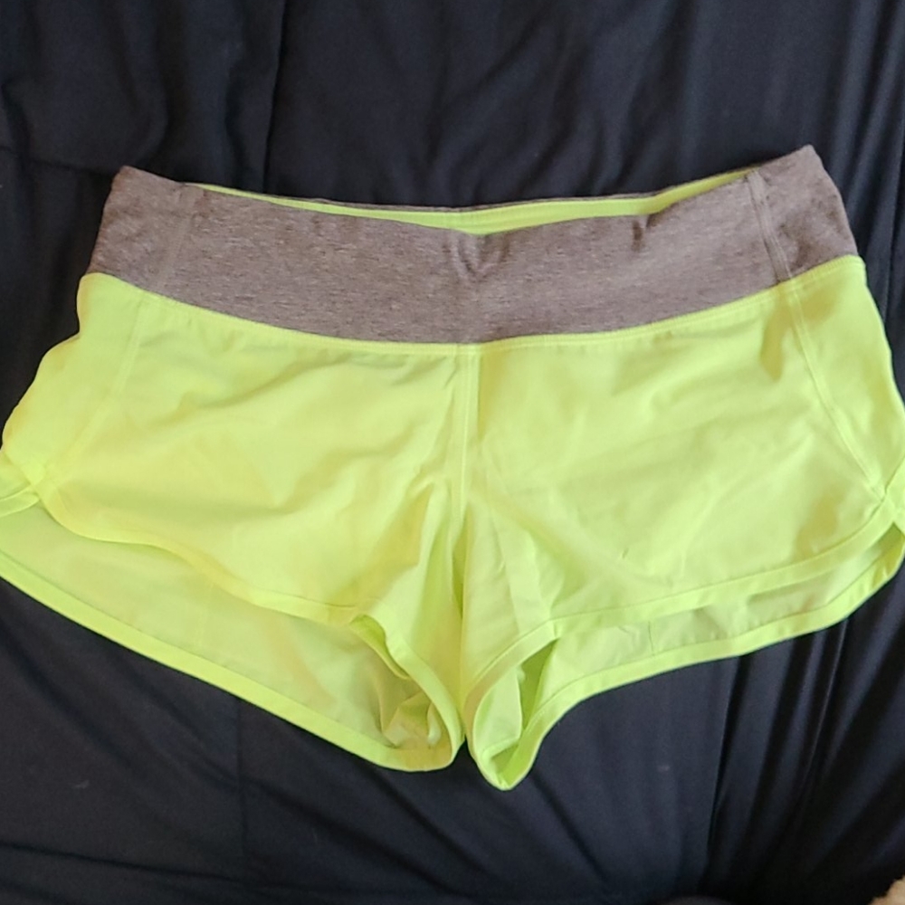 Lululemon Speed Up Shorts Neon Green Size 6